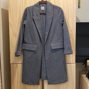 Zara herringbone grey trench